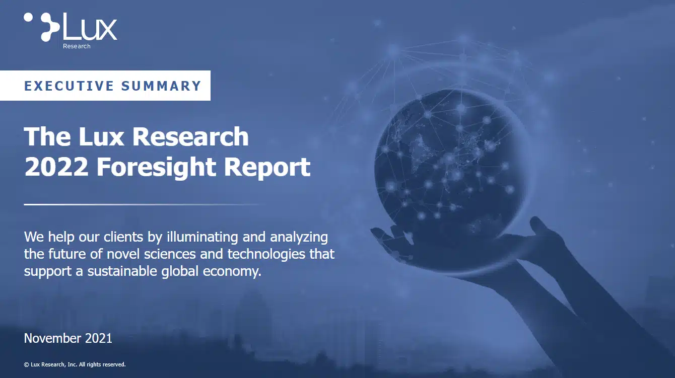 The Lux research 2022 Foresignt report