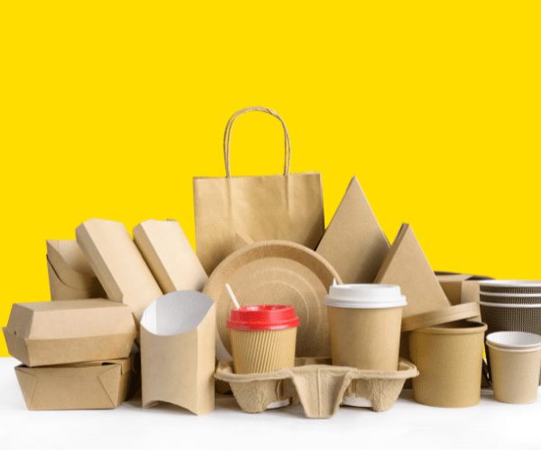 A group of consumer packaging made of paper